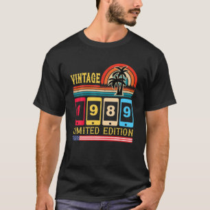 33 års Vintage för gamla gåvor 1989 Begränsad  T Shirt