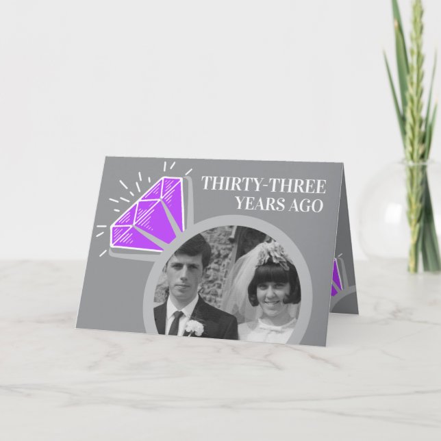 33-årsjubileum Amethys ring nu fotografi Kort (Framsida)