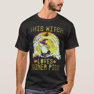 33 Denna häxa älskar marsvin Halloween T Shirt
