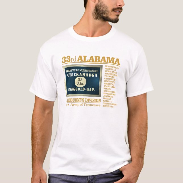 33:e Alabama-infanteriet (BA2) Tee Shirt (Framsida)