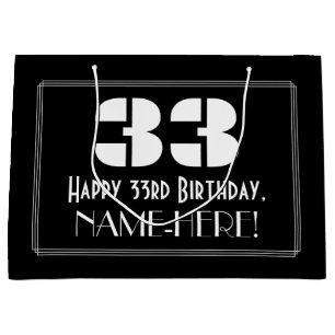 33:e födelsedagen ~ Art Deco Inspired Titta "33" +