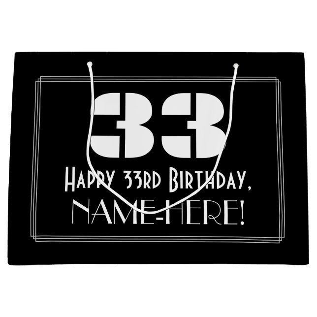 33:e födelsedagen ~ Art Deco Inspired Titta "33" + (Framsidan)