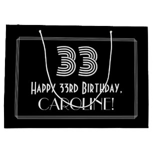 33:e födelsedagen - Art Deco Inspired Titta "33" o