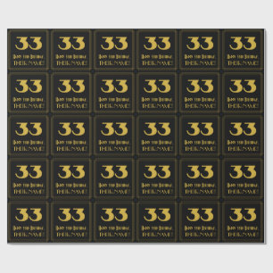 33:e födelsedagen - Art Deco Inspired Titta "33" o Presentpapper
