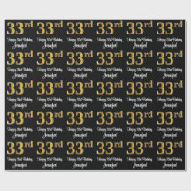 33:e födelsedagen: Elegant Luxurious Faux Guld Tit