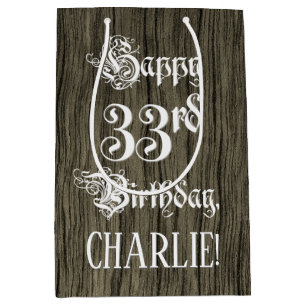 33:e födelsedagen: Finare, Faux Wood-look + eget n