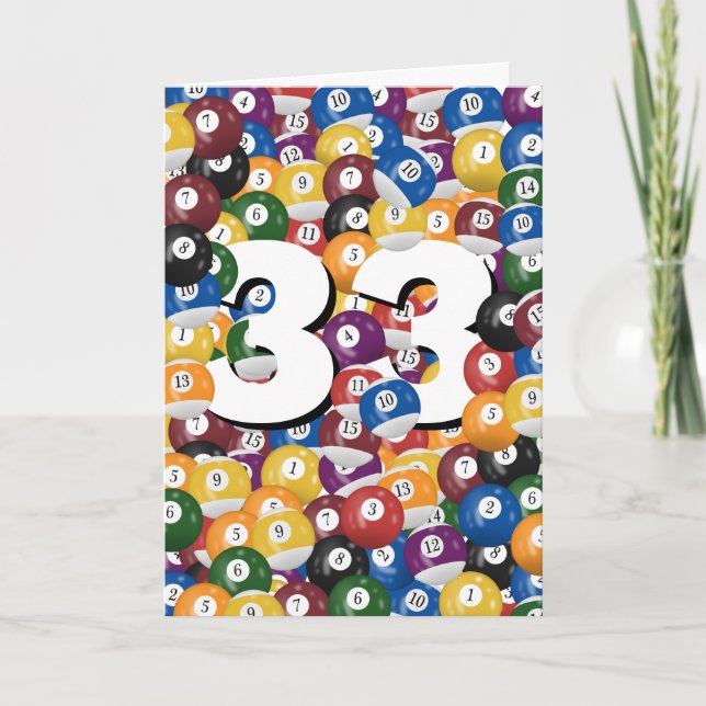 33:e födelsedagen i Bollar Kort (Framsida)