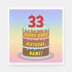 33:e födelsedagen: Roligt Cake and Candles + Anpas Pappersservett