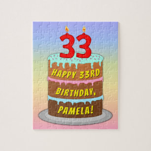 33:e födelsedagen: Roligt Cake and Candles + Anpas Pussel