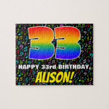 33:e födelsedagen - Roligt, färgstarka musiksymbol