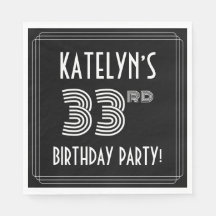 33:e Födelsedagsfesten: Art Deco Stil + anpassat n