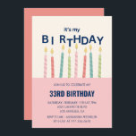 33:e födelsedagsinbjudan Funny Birthday Candle Inbjudningar<br><div class="desc">33:e födelsedagsinbjudan Funny Birthday Candle</div>