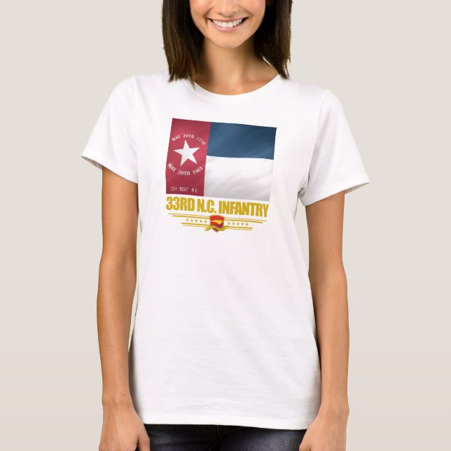 33:e North Carolina Infantry Tee Shirt (Framsida)