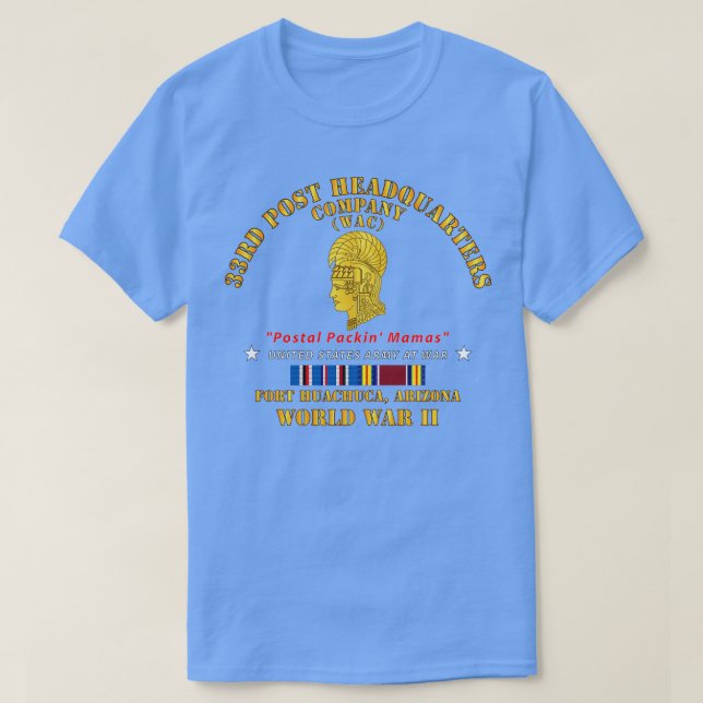 33:e Post Högkvarter Fort Huachuca AZ Postpaket T Shirt (Design framsida)
