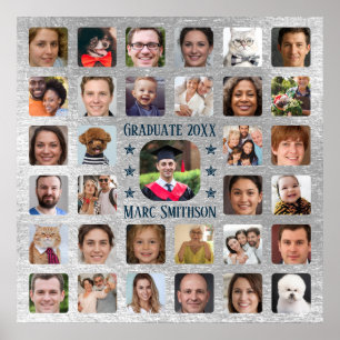 33 foton för att anpassa Studentfestens kvadrat Poster