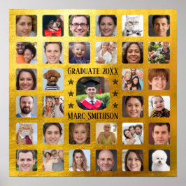 33 foton för att anpassa Studentfestens kvadrat Poster