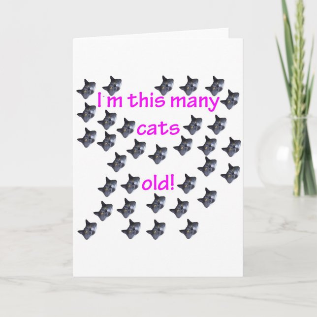 33 gammala katthuvud kort (Framsida)