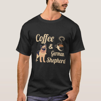 33 Kaffe Och Tysk Schäferhund T Shirt
