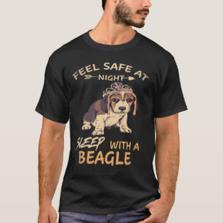 33 Känn dig säker på natten Sova med en Beagle T Shirt