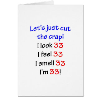 33 låt oss klippa skiten hälsningskort