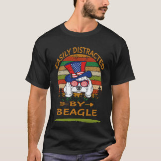 33 Lätt Distraherad Av Beagle T Shirt