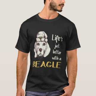 33 Livet är bara bättre med en Beagle T Shirt