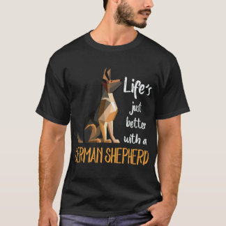 33 Livet är bara bättre med en tysk shepherd T Shirt