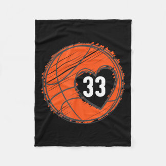 33 Nummer 33 - Baseboll Grafik som säger Boll Bbal Fleecefilt