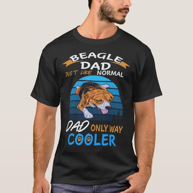 33 Pappa - Beagle Pappa Kylare Beagle T Shirt (Framsida)