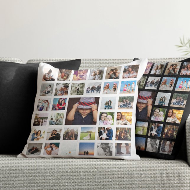33 Personlig av fotomall Anpassningsbar Made Colla Kudde (33 Photo Template Personalized Custom Made Collage Throw Pillow by Ricaso. Photo gift ideas)