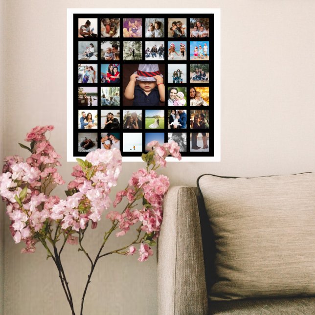 33 Personlig av fotomall Anpassningsbar Made Colla Poster (33 photo template poster, from Ricaso. Add your own photographs. )