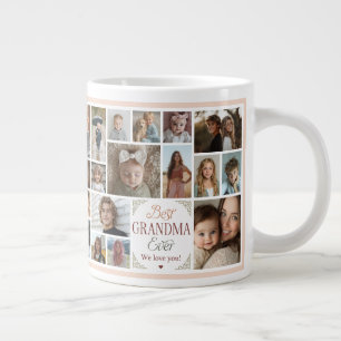 33 Photo Collage Best Grandma nånsin Jumbo Mugg