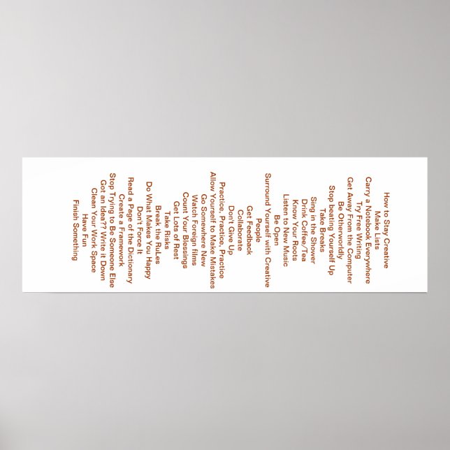 33 sätt att behålla Kreativet Poster (Framsidan)