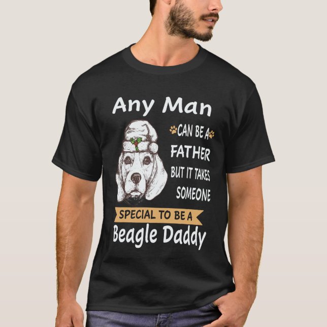 33 Varje Man - Beagle Pappa Beagle T Shirt (Framsida)