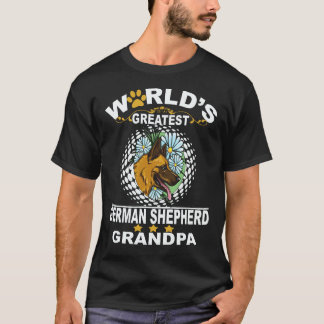 33 Världens Bästa Tyska Shepherd Farfar Tysk T Shirt