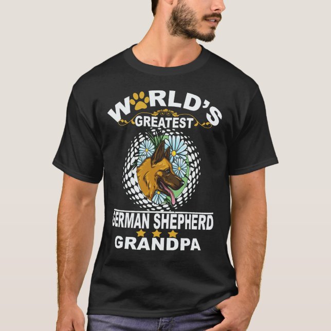 33 Världens Bästa Tyska Shepherd Farfar Tysk T Shirt (Framsida)