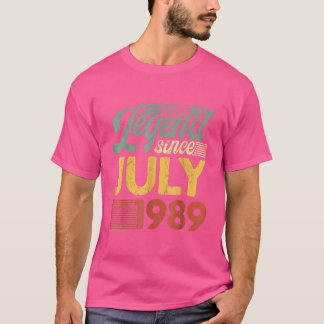 33 Years Old Gifts Legend Since July 1989 33th Bir T Shirt