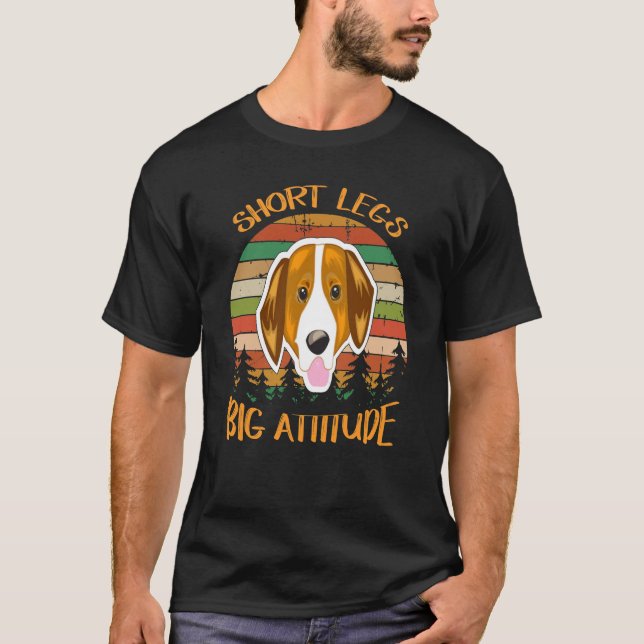 340 Kort Ben stor attityd T Shirt (Framsida)