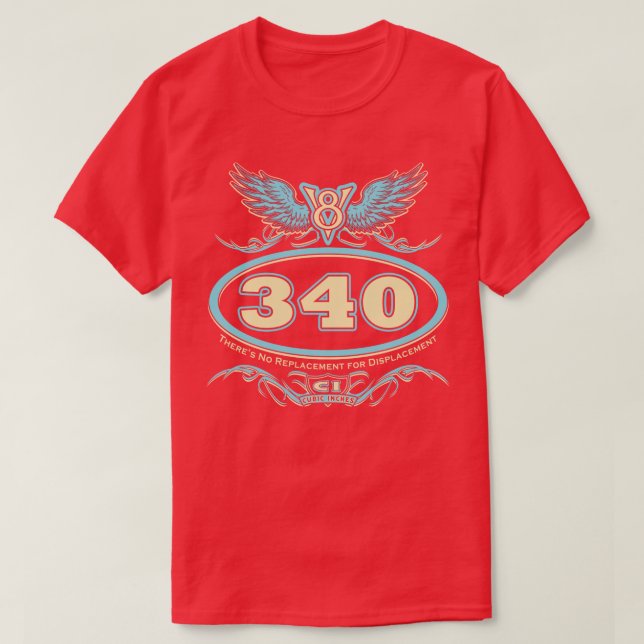 340 V8 T SHIRT (Design framsida)