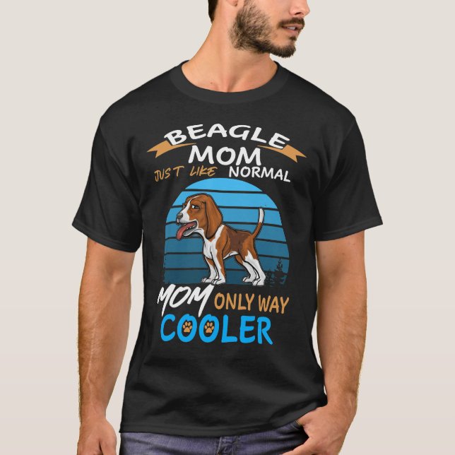 341 Beagle Mamma Cooler T Shirt (Framsida)