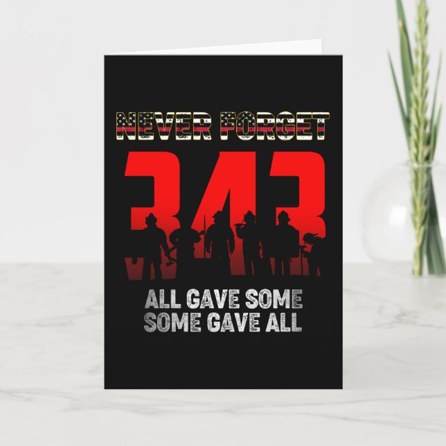 343 Brandmän Glöm aldrig Shirt 9 11 21 Kort (Framsida)