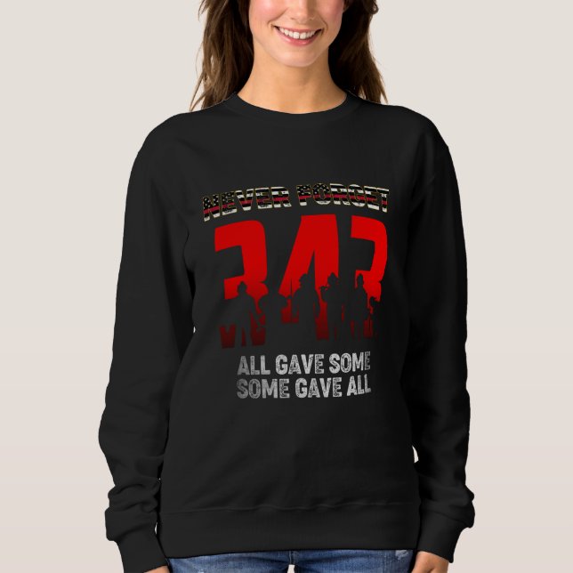 343 Brandmän Glöm aldrig Shirt 9 11 21 T (Framsida)