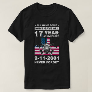 343 Firefighter 911 Memorial glömmer aldrig bort T Shirt