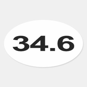 34,6 OVALT KLISTERMÄRKE