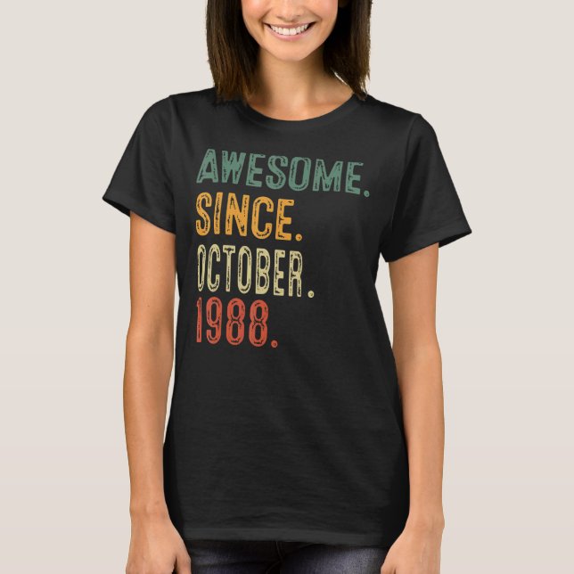 34 år gammal 34:e födelsedagen Dekoration Fantasti T Shirt (Framsida)
