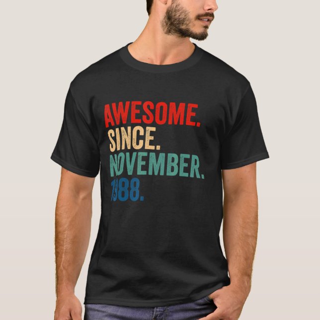 34 år gammal 34:e födelsedagen Fantastisk sedan no T Shirt (Framsida)