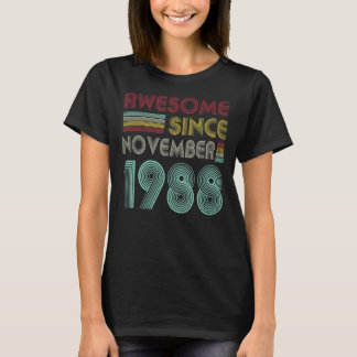 34 år gammal Fantastisk sedan november 1988 34:e b T Shirt