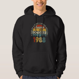 34 år gammal  Fantastisk sedan oktober 1988 34-års Hoodie