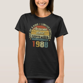 34 år gammal Fantastisk sedan september 1988 34:e T Shirt