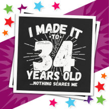 34 år gammalt sarkastiskt minne funny 34:e födelse